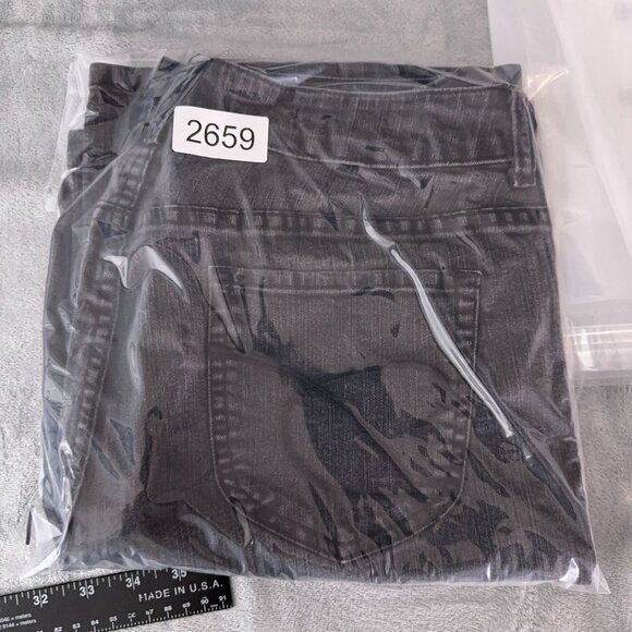 Chico's Platinum Denim Bootcut Jeans Womens Size 2 Regular Mid Rise Black - Picture 12 of 12